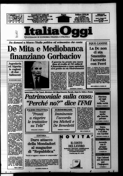 Italia oggi : quotidiano di economia finanza e politica